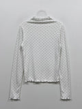 Dot Wave Turtleneck T-Shirt