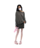 One-Shoulder Oversized Sweatshirt
