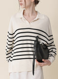 [Premium] Par Stripe V Knitwear