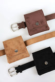 Suede square pocket belt
