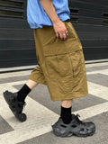 Nylon One-Tuck Bermuda Pants