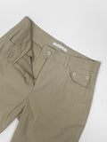 Cotton Nylon Semi-Bootcut Pants
