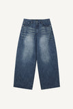 Brushed Slub Wide Denim Pants