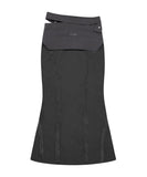 Double Waist Strap Long Skirt