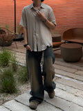 Sage Linen Half Shirt