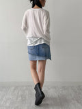 Henley Neck Over Fit Sweatshirt T-Shirts