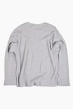 Waffle cotton crop long sleeve