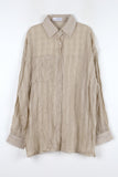 See-through wrinkle check shirt