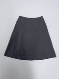 Striped A-line midi skirt