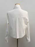 Ribbon Stripe Crop Shirt