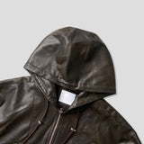 Pita Leather Hoodie Jumper