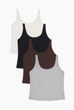 Soriel ribbed U-neck sleeveless
