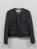 [wool100%/handmade] Shui Pocket Wool Short Jacket