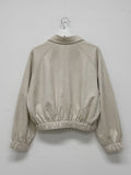 Raglan suede short blouson