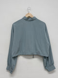 Two Pocket String Crop Shirt