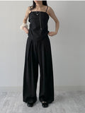 [Setup Available] Chopin Banding Pleated Wide Slacks