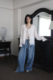 Tweed Studded Denim Pants