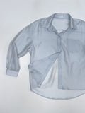 Water Stripe See-through Blouse