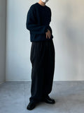 Waistbandless Two-Tuck Wide Denim