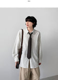 Cinnamon Loose Striped Shirt