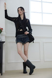 Damage Sleeveless Cardigan Set