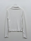 Dot Wave Turtleneck T-Shirt