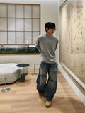 Zey destroyed washed denim pants