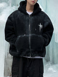 Domble star semi crop fleece