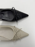Eyelet Slingback Flat Shoes