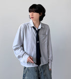 Brill Stripe Crop Shirt