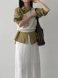 One-Shoulder Wool Knit Vest
