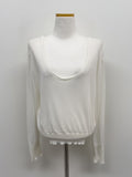 Clips U-neck See-through Knit