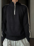 AOS Side Line High Neck Knit Half Zip-Up
