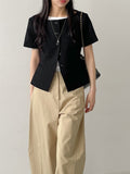 Twill Glass Boat Neck Jacket