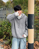 noti Knit Hoodie Zip Up