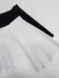 [Pants Lining!] Pin Tuck Flare Mini Skirt