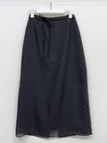 Organza chiffon layered long skirt