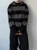Stripe Warmer Knit Hood