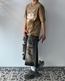 Vintage Destroyed Bermuda Denim