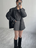 Powder Two-Way Belted Loose-Fit Shirt