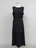 [Wrap Skirt SET] Joanne Sleeveless Wrap One Piece