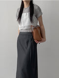 Roll-up Short Sleeve Crop T-Shirt