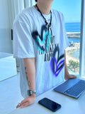 Heart spray half T-shirts