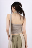 Scarf shirring top bustier