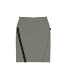 Button Slit Track Skirt