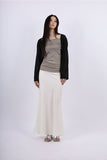satin long skirt