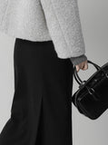 Boucle Hood Duffle Short Coat