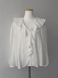 Tinkerbell Ruffle V-Neck Blouse