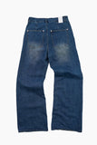 Shell flare denim pants