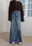 LEAF DENIM LONG SK